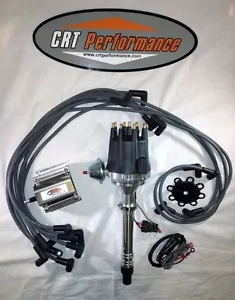 SMALL CAP CHEVY C3 CORVETTE HEI DISTRIBUTOR BLACK + 60K COIL + PLUG WIRES - Picture 1 of 1