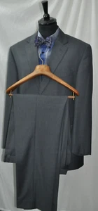 DESCH ANZUG Business-Einreiher DUNKELGRAUBLAU Gr.54 Schurwolle EDELGLANZ - Bild 1 von 12