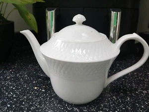 SPODE MANSARD WHITE TEAPOT - Picture 1 of 7