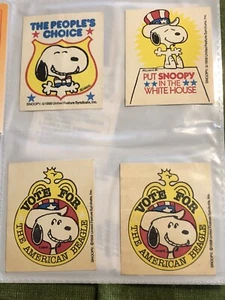 Snoopy The Peoples Choices Vote cards (4) Vintage 1980 Excellent - Picture 1 of 7