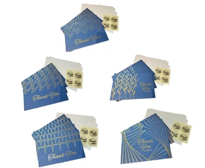 Thank You Cards Postcards A6  Pack of 20 With Thank You Stickers & Envelopes - Picture 1 of 3