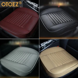 Luxury Leather Car Seat Cover Front Seat Bottom Universal Fit Sedan SUV Truck - Picture 1 of 16