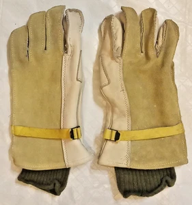 Guantes de cuero de ganado edición militar forrados de lana de alta resistencia talla 5M G09E NOS - Imagen 1 de 3