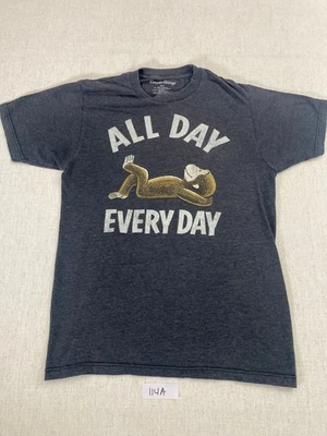 Camiseta corta Curious George para hombre pequeña gris todo el día todos los días gráfica de colección Foto 1 de 4