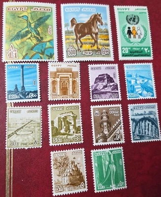 🇪🇬 1978 EGYPT,  Unused 13 Stamps MNH OG WMK, COMBINED SHIPPING  - Image 1 of 4