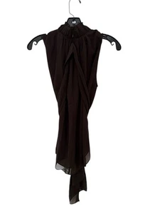 Top sin mangas marrón con marco talla pequeña/pequeña - Imagen 1 de 4