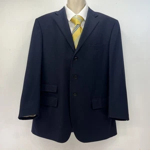 Polo Ralph Lauren Blazer Jacket Navy Men’s Size 44R Eur 54 Wool Italy 3 Button - Picture 1 of 17