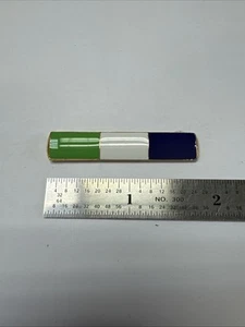 Green White And Royal Enamel Brest Bar- Safety Pin Backing - Police/Fire NEW - Picture 1 of 4