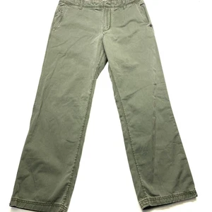 Pantalones chinos Timberland para hombre 36x32 verde oliva algodón pierna recta bolsillos cortados - Imagen 1 de 17
