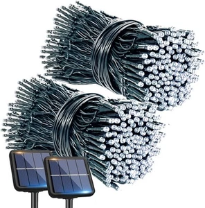 btfarm 2 Pack Solar String Lights Outdoor, Extra Long 2 Pack, Cool White - Picture 1 of 6