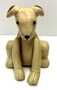 Estatuilla de juguete de perro de papel maché de colección dulce cachorro patas móviles pintura original - Imagen 1 de 11
