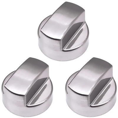 Paquete de 3 perillas de campana extractora Wolf 811195 repuesto para Sub-Zero Wolf Silver Foto 1 de 4