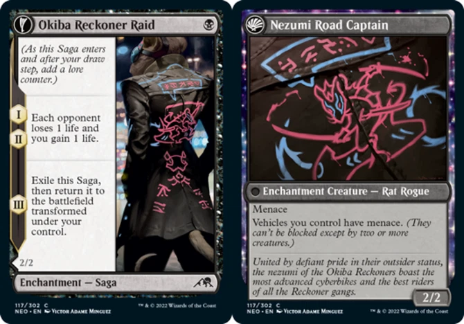 x1 Okiba Reckoner Raid // Nezumi Road Captain - Kamigawa: Neon Dynasty - NM - MT - Image 1 of 1