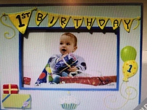 Russ "My 1st Birthday" Baby Child Picture Frame for 4”x 6” Photo - New - Picture 1 of 1