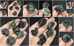 Natural Dark Green Epidote Crystals Rough Specimen Healing 85Pcs 740g - Picture 1 of 13