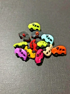 Cars Multicolor Plastic Novelty Buttons/ DIY Sewing supplies/40 Pieces   - Image 1 of 4