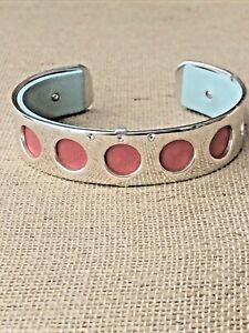 Brighton Christo Los Angeles Slim Cuff Silver Bracelet with Reversible Band 