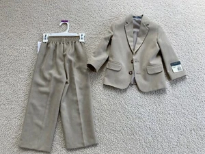 Boys Perry Ellis Khaki Size 4 Regular 2 piece Suit ONLY - Picture 1 of 14
