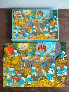 PUZZLE DIE SCHLÜMPFE Schlumpf Clementoni Mosaik 104 Teile Peyo Vintage 1982 - Bild 1 von 11