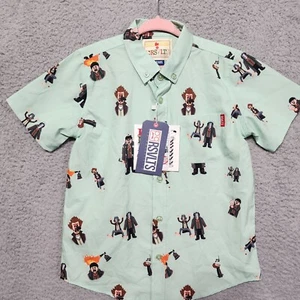 RSVLTS Home Alone Shirt Kids 5 Green Wet Bandit Button Up Short Sleeve NWT - Picture 1 of 9