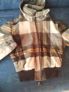 NEU !!!  stylische Karojacke Wolljacke Jacke Schalkragen KARO Wolle  S 36 ev 38 - Bild 1 von 3