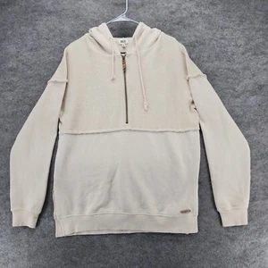 Buckle BKE Hoodie Mens Medium 1/2 Zip Long Sleeve Cream - Picture 1 of 6