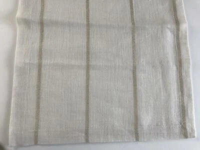 CRATE and Barrel Gold Metallic Stripe TABLE RUNNER-Off-white- 14" x 90" NWOT-NEW - Image 1 of 4