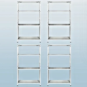 REGALUX | 4x Metallregal | HxBxT: 150x80x30cm | Last je Boden: 30kg | Schrauben! - Bild 1 von 8