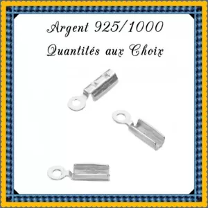 Embouts à serrer 1mm , en Argent 925/1000 . Réf: CPR1 - Foto 1 di 1