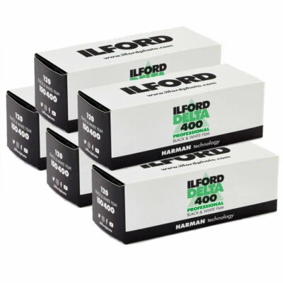 Ilford Delta 400 120 -  Black & White Roll Film - 5 PACK - Image 1 of 4