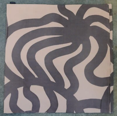 Rare VTG MARIMEKKO Crate & Barrel Joonas Pillow Cover Taupe Grey Cotton 23"x23" - Image 1 of 4