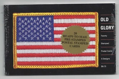 Scott 3776-80 "OLD GLORY" 20 Ready-to-Mail Pre-Stamped Postal Cards  - Image 1 of 2