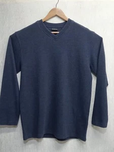 Suéter George Para Hombres Cuello en V Talla M Azul Marino Tejido Pullover Manga Larga - Imagen 1 de 6