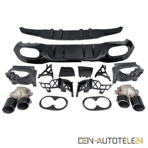 Heckdiffusor Auspuffblende für Mercedes W177 glanz SCHWARZ A45 AMG look - Picture 1 of 6