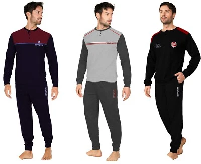 pigiama uomo GIVOVA HOMEWEAR invernale caldo COTONE manica lunga 8 colori