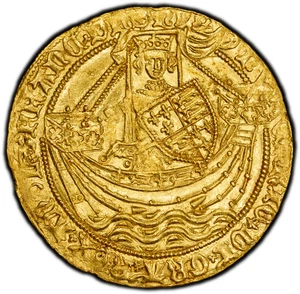 GREAT BRITAIN. Noble, ND (1422-30). London Mint. Henry VI. PCGS MS64. - Afbeelding 1 van 3