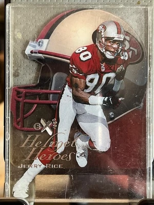 Jerry Rice 1998 Skybox EX-2001 CASCO HÉROES inserto #5 acetato troquelado Foto 1 de 2