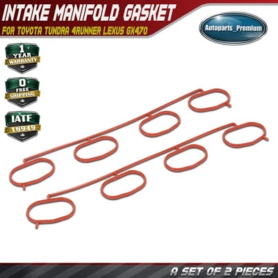 Комплект прокладок впускного коллектора двигателя для Toyota Tundra 4Runner Lexus GX470 V8 4,7 л - Изображение 1 из 4