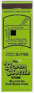 Cubierta de colección Matchbook The Green Bottle Store Nueva Zelanda. - Imagen 1 de 3