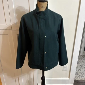 Vintage Pendleton Jacke Damen Größe Large Petite Full Zip Schurwolle Grün " - Bild 1 von 8