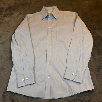 Camisa de vestir Brooks Brothers Milano calce manga larga sin hierro azul claro para hombre 15 Foto 1 de 4