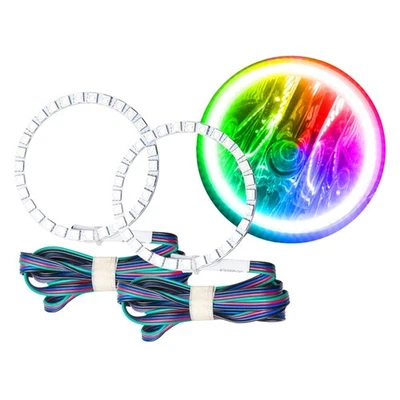 LED Fog Lights Halo Ring Lights ColorSHIFT For 2013-2017 Subaru BRZ - Imagem 1 de 4