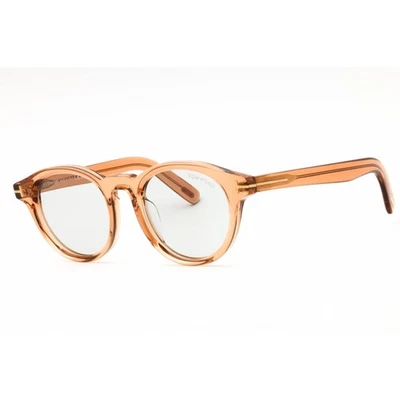 Gafas de sol Tom Ford para hombre brillantes marrón claro acetato borde completo redondas FT1123-D 45A Foto 1 de 2