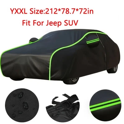 Cubierta Completa de Coche Impermeable Lluvia A Prueba de Nieve Viento Protección Anti-UV Para Jeep SUV BK Foto 1 de 4