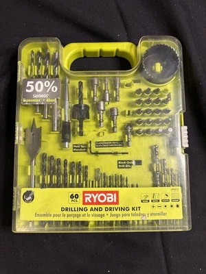 Conjunto de 60 brocas e kit de acionamento Ryobi - Imagem 1 de 4