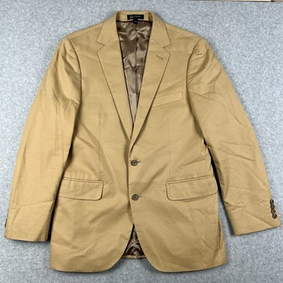 Abrigo Blazer Deportivo J Crew Algodón 38R Hombre Beige Chaqueta Traje Dos Botones LEER Foto 1 de 4