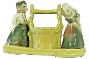 Vintage Shawnee Keramik Wunschbrunnen Pflanzgefäß mit holländischem Jungen & Mädchen - Bild 1 von 3