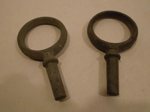 Oar Locks Vtg. Pair of Galvanized 2-1/4" Hole, Marked 222 and 1- Straight Shanks - Picture 1 of 4