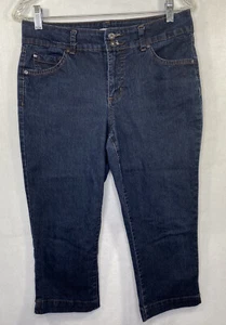 BandolinoBlu Jeans Womens Size 6 Mid Rise Denim Blue Dark Casual Capri Pants - Picture 1 of 12