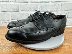 Allen Edmonds Port Washington Black Leather Derby Wingtip 11 D - Picture 1 of 12